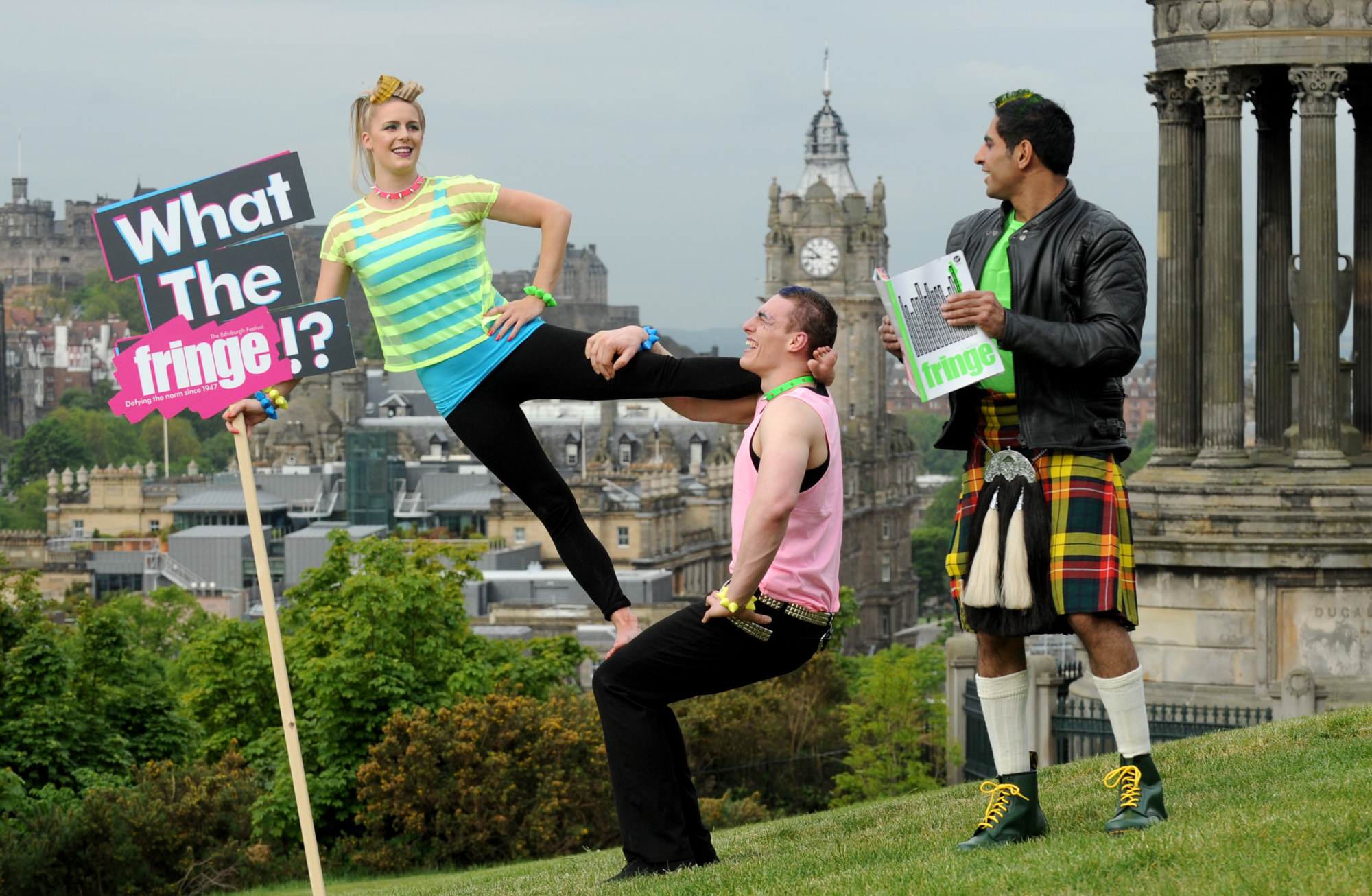 FREE FIRST USEWhat the Fringe?!
The Edinburgh Festival Fringe Society officially launched the 2015 Edinburgh Festival Fringe programme on Calton Hill overlooking the city of Edinburgh, Scotland. Thursday, 4 June 2015. The Edinburgh Festival Fringe starts on 7 August 2015 and runs until 31 August 2015. Tickets on sale at Edfringe.com4 June 2015. Picture by JANE BARLOW© Jane Barlow 2015 {all rights reserved}
janebarlowphotography@gmail.com
m: 07870 152324